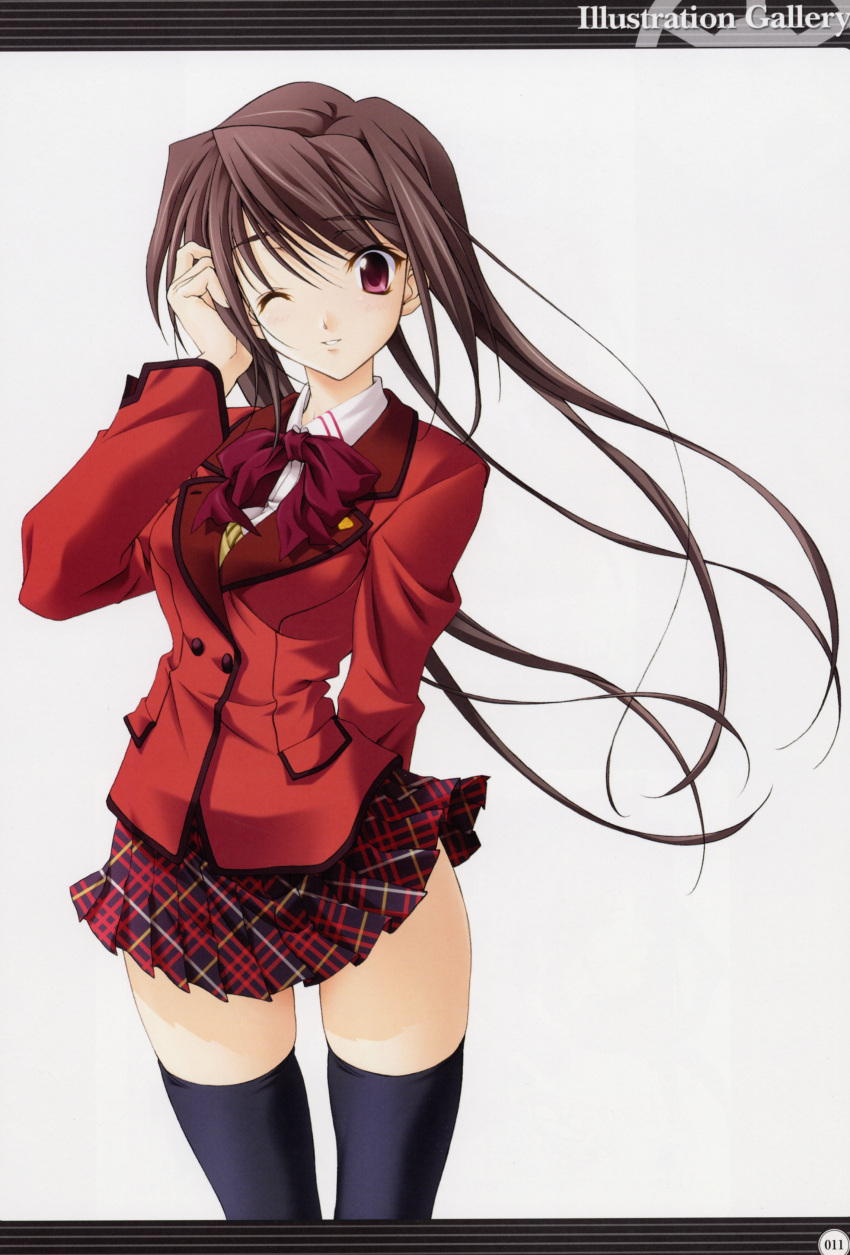 brown_hair, highres, hina_asuka, koshimizu_takayuki, long_hair, memories_off, memories_off#5, purple_eyes