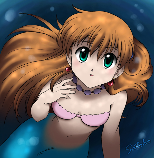 aqua_eyes, bikini_top, breasts, earrings, hair_ornament, jewelry, kasumi_(pokemon), laura_jimenez