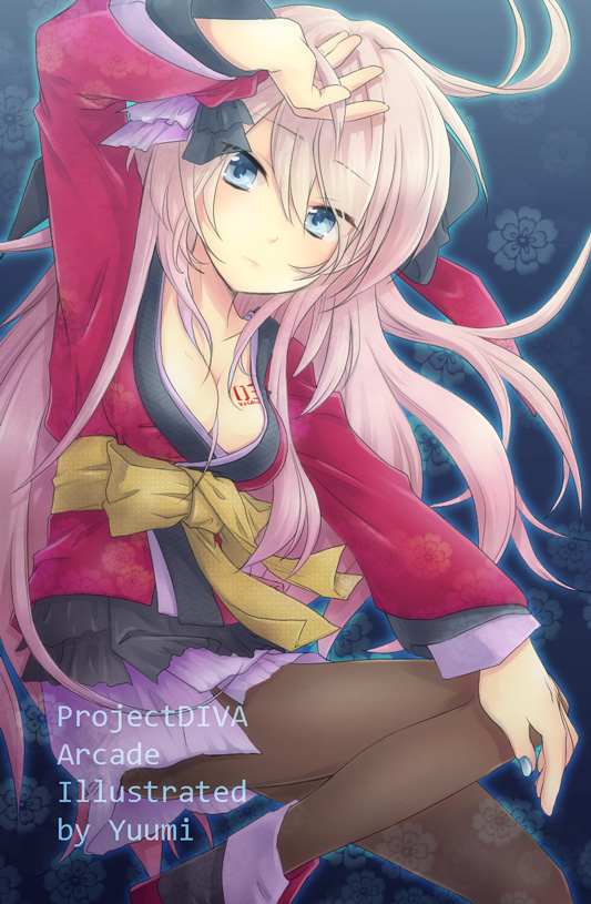 1girl, blue_eyes, breasts, cleavage, drills, lolita_fashion, long_hair, looking_at_viewer
