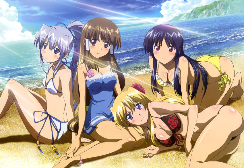 beach, bikini, campione!, cleavage, erica_blandelli, liliana_kranjčar, long_hair, mariya_yuri