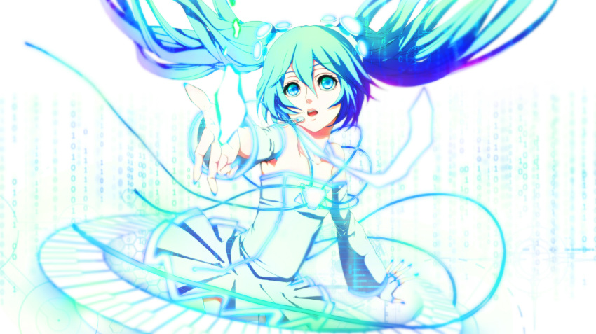 aqua_eyes, aqua_hair, blue_eyes, blue_hair, dress, hatsune_miku, long_hair, rinko_(jaunebrillant)