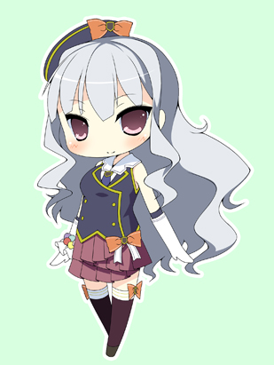 amakara_surume, blush, chibi, hat, idolmaster, long_hair, looking_at_viewer, lowres