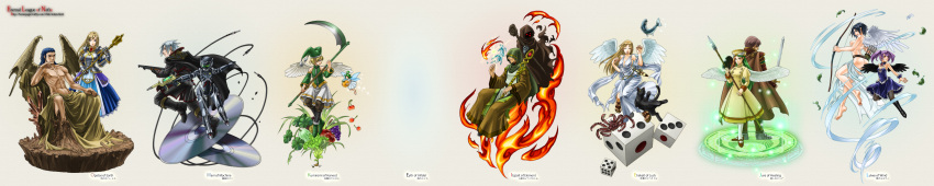 absurdres, android_(elona), angel_wings, armor, black_angel_(elona), black_cat_(elona), bow, cat