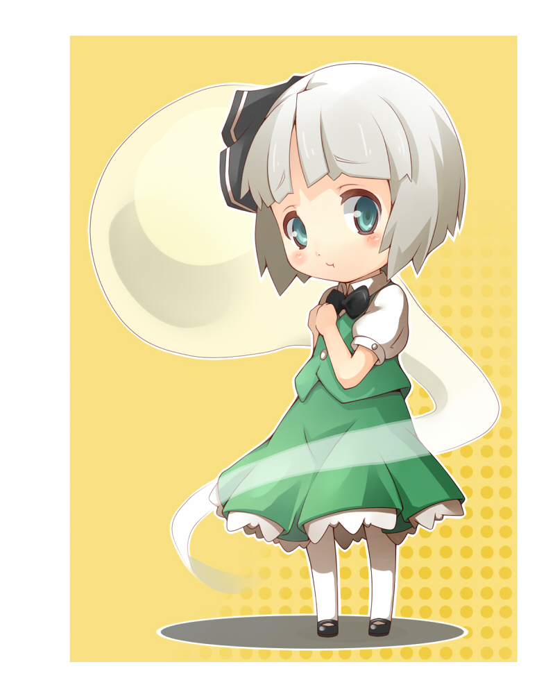 :t, aqua_eyes, blush, child, hair_ribbon, hitodama, konpaku_youmu, konpaku_youmu_(ghost)