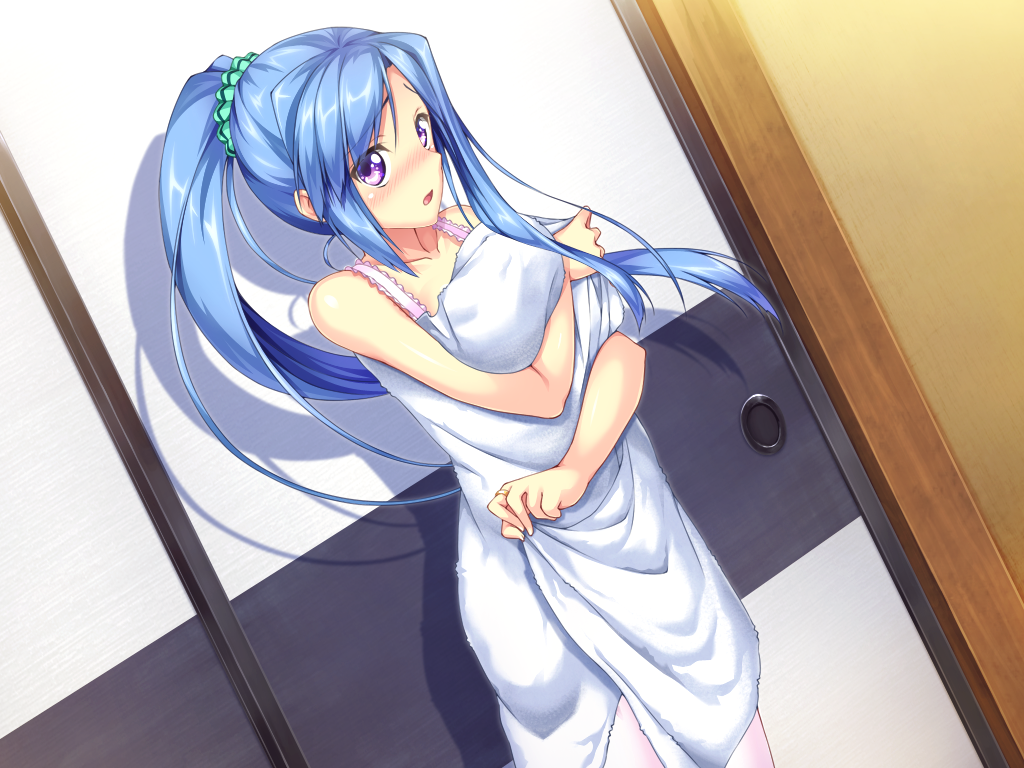blue_hair, blush, churack_ririela, erect!, game_cg, long_hair, piromizu, violet_eyes