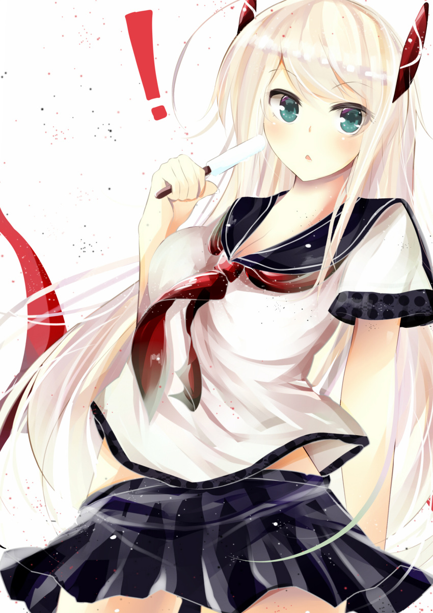 blonde_hair, blush, breasts, cleavage, green_eyes, highres, long_hair, nmaaaaa