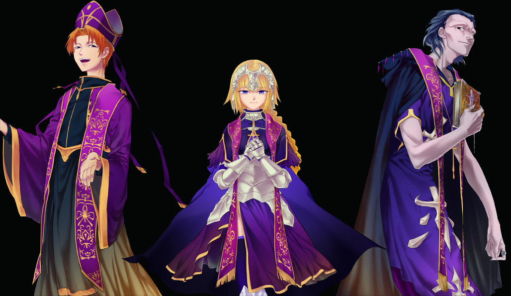 2boys, adapted_costume, bishop, black_background, blonde_hair, book, braid, cape