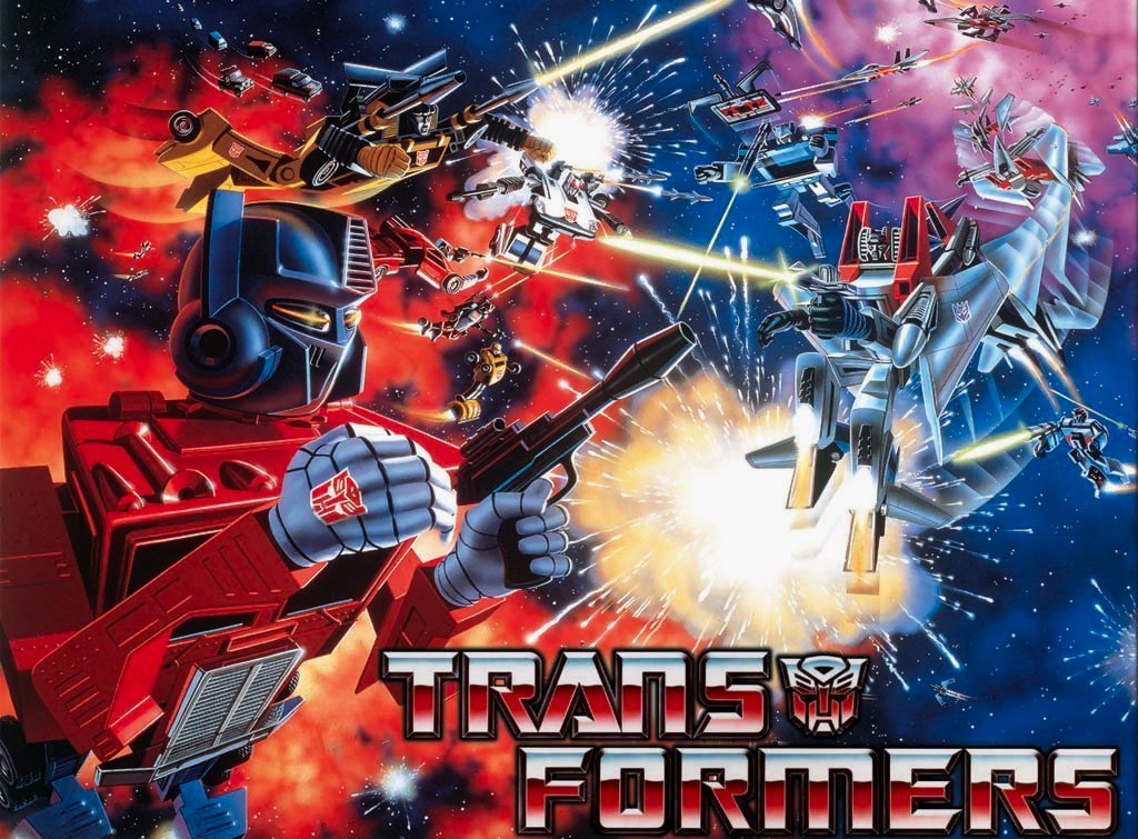 80s, airplane, autobot, battle, boxart, bumblebee, buzzard, buzzsaw_(transformers), cannon, decepticon, energy_gun, epic, explosion, gun, hound_(transformers), ironhide, jet, laserbeak, logo, mecha, megatron, missile, name_characters, official_art, oldschool, optimus_prime, pistol, promotional_art, prowl, realistic, rifle, robot, scan, science_fiction, sideswipe, soundwave, space, star_(sky), starscream, sunstreaker, transformation, transformers, weapon