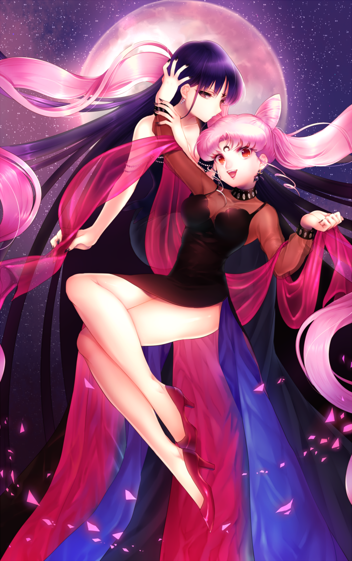 adult, bishoujo_senshi_sailor_moon, black_eyes, black_hair, black_lady, chibi_usa, crescent, dark_persona