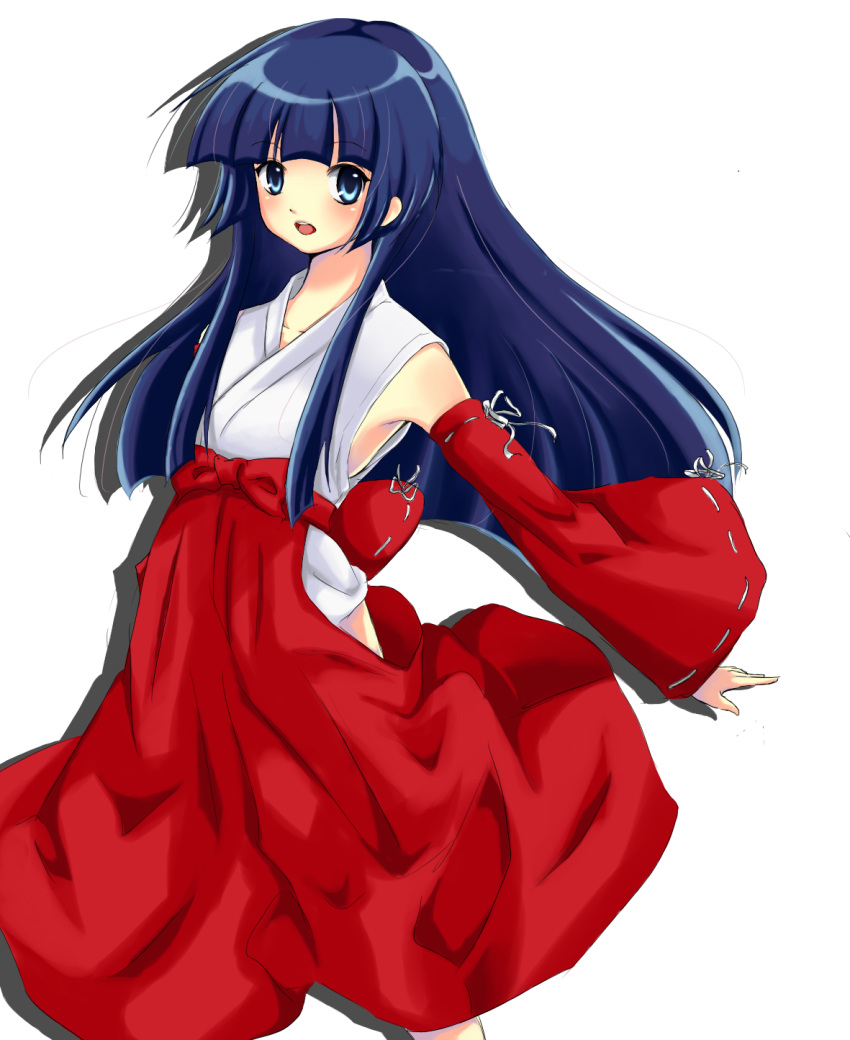 blue_hair, cosplay, detached_sleeves, furude_rika, hanyuu, hanyuu_(cosplay), highres, higurashi_no_naku_koro_ni