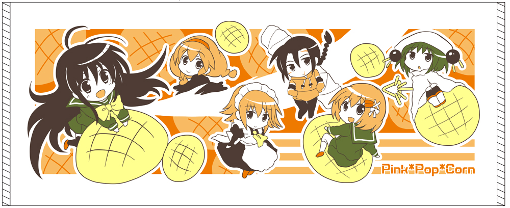 5girls, :d, bread, chiara_toscana, chibi, food, hecate, khamsin_nbh'w