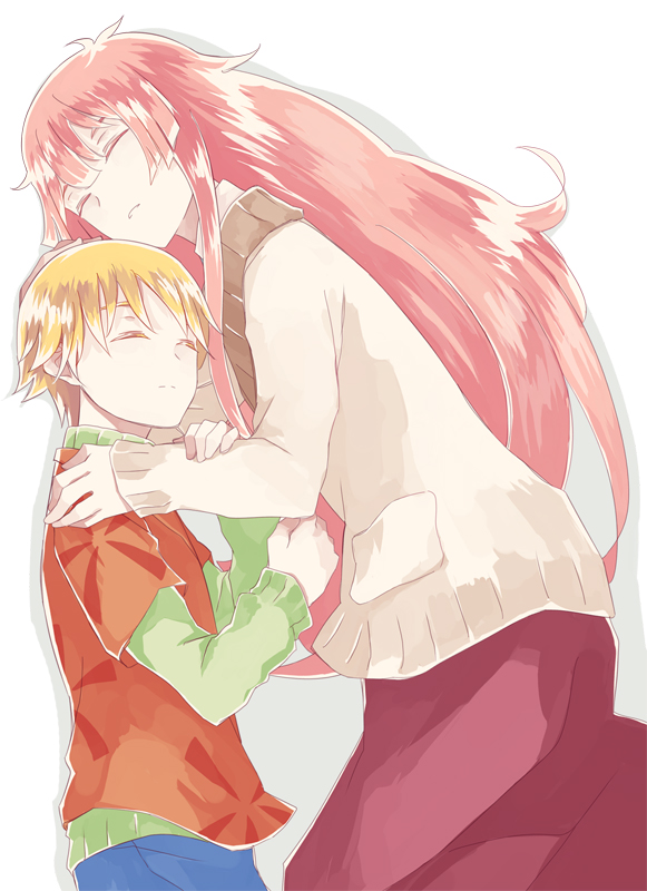 1girl, assistant_(jintai), bad_id, blonde_hair, dress, jinrui_wa_suitai_shimashita, joshu-san, long_hair