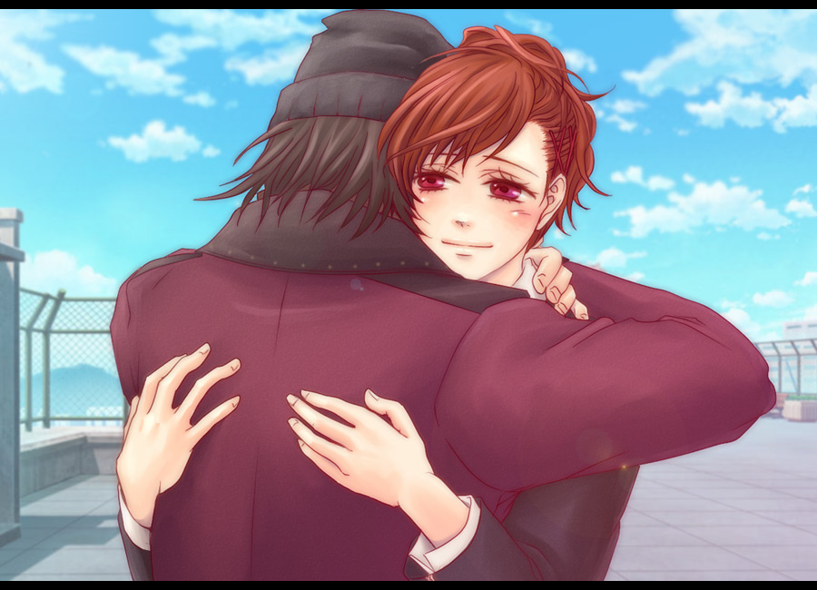 1girl, aragaki_shinjirou, beanie, brown_hair, female_protagonist_(persona_3), hair_ornament, hairclip, hat