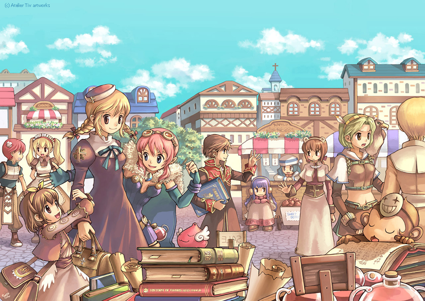 6+girls, :3, acolyte, alchemist_(ragnarok_online), angeling, animal_ears, bandaid, blonde_hair