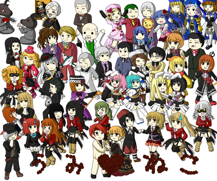 amakusa_juuza, asmodeus, beatrice, beelzebub, belphegor, cornelia_(umineko), dlanor_a_knox, eiserne_jungfrau