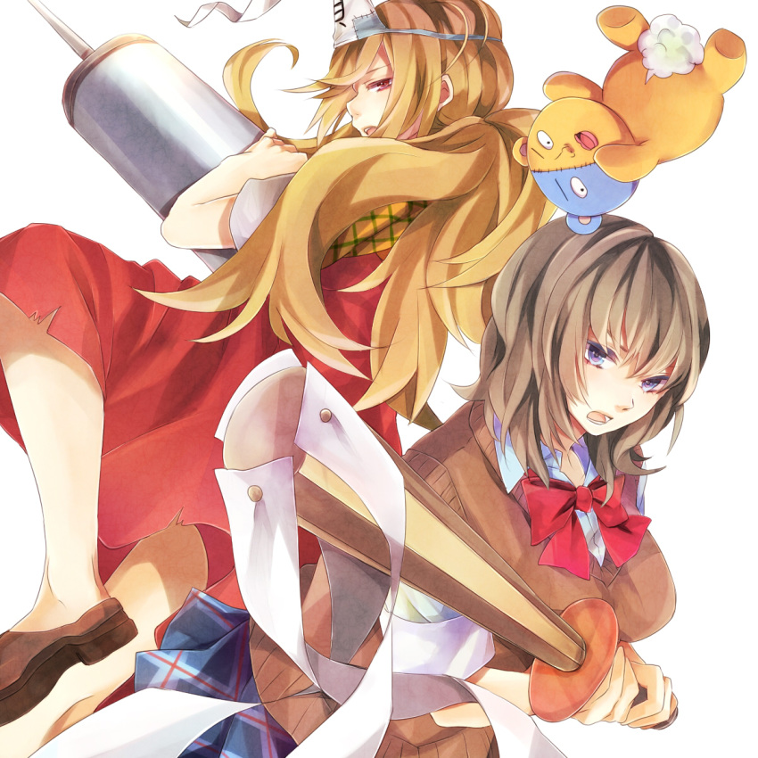 binbougami_ga!, blonde_hair, character_request, dress, hair_over_one_eye, highres, kumagai, long_hair