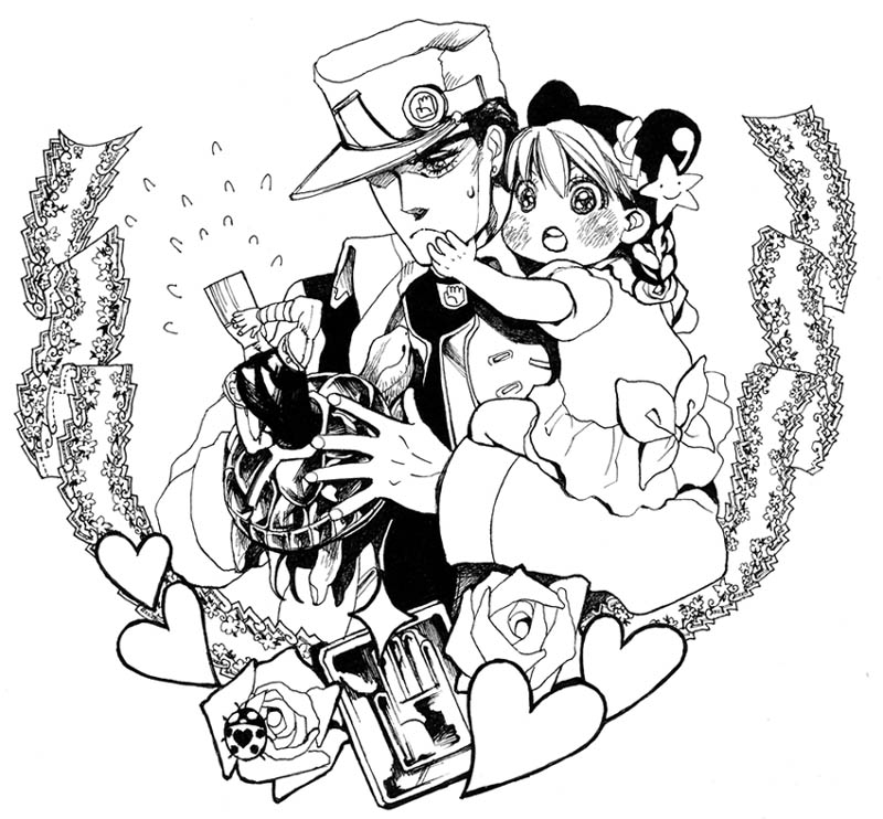 1girl, 2boys, age_difference, bud_(korovsme), child, double_bun, father_and_daughter, hat
