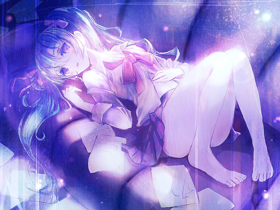 alt_(apou), bad_feet, barefoot, blue, blue_eyes, blue_hair, couch, dark