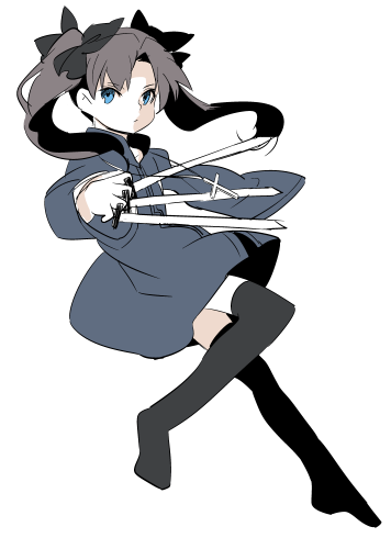 blue_eyes, cross, fate/zero, fate_(series), knife, lowres, mattaku_da, thigh-highs