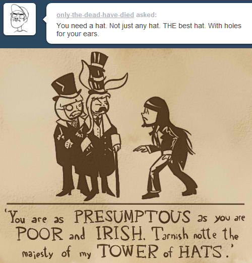 animal_ears, bunny_ears, cane, coat, crossdressinging, crossover, english, facial_hair