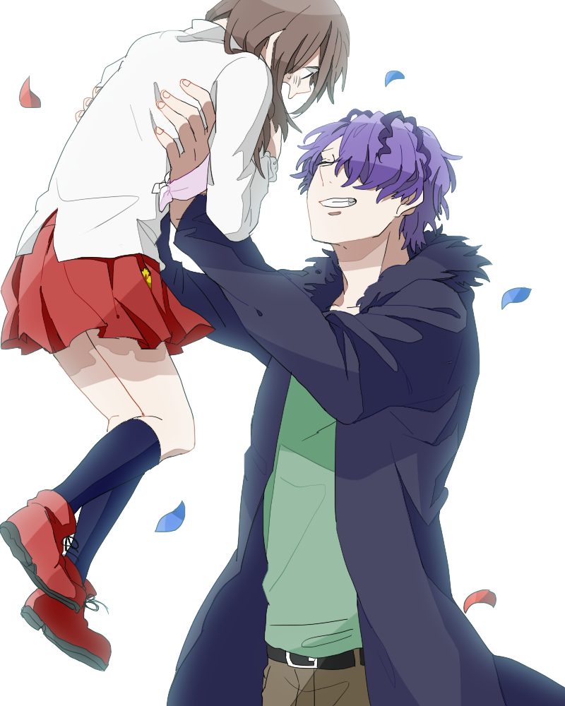 1girl, brown_hair, closed_eyes, eve_(ib), eyes_closed, garry_(ib), gary_(ib), grktonly