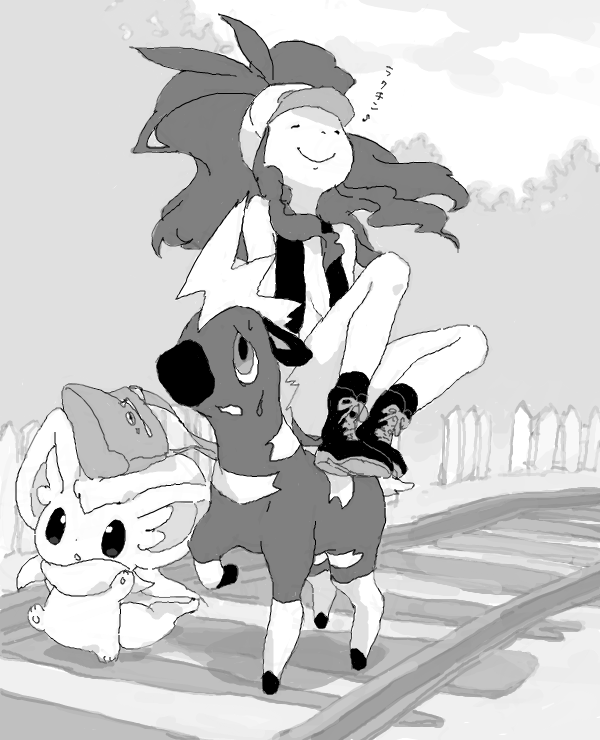 1girl, bag, bare_legs, blitzle, boots, carrying, drawr, heavy