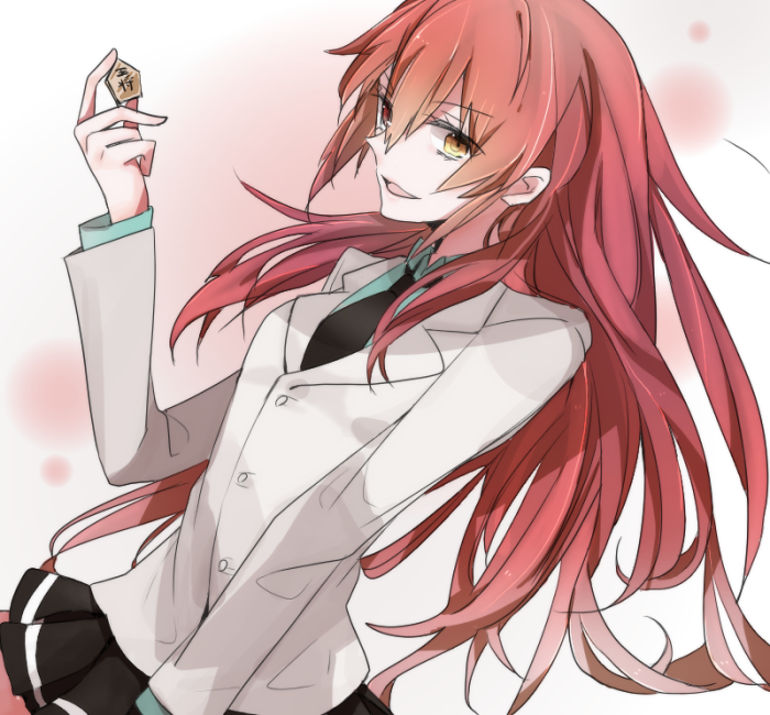 akashi_seijuurou, genderswap, heterochromia, kuroko_no_basuke, long_hair, necktie, pegu_(sokokunatoriumu), red_eyes