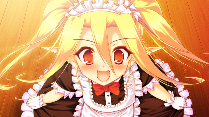 blonde_hair, colorful_cure, etoiles, fang, game_cg, gloves, headdress, long_hair