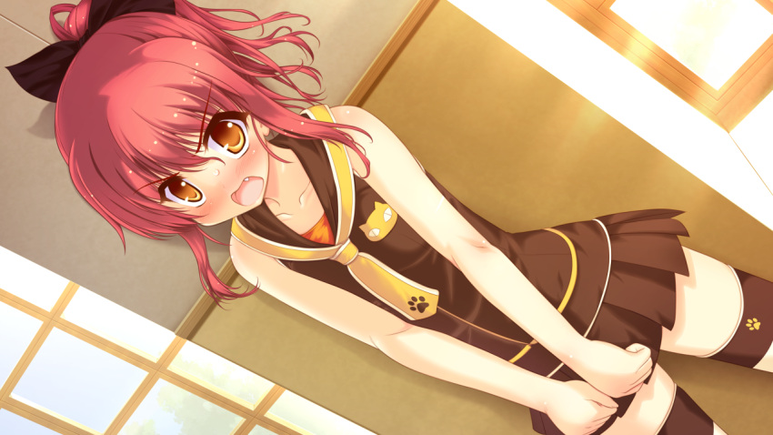 blush, brown_eyes, colorful_cure, etoiles, fang, game_cg, ichinose_hanatsu, moric