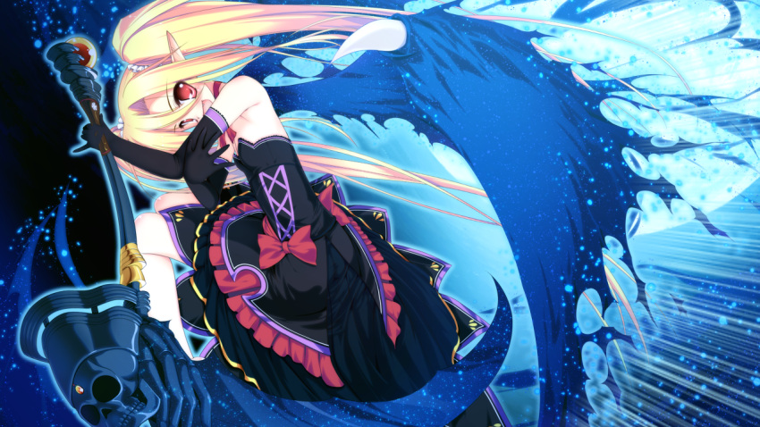 blonde_hair, colorful_cure, elbow_gloves, etoiles, fang, game_cg, long_hair, moric