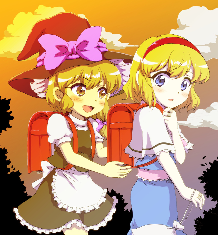 absurdres, alice_margatroid, backpack, bag, blonde_hair, child, greatestwashi, highres