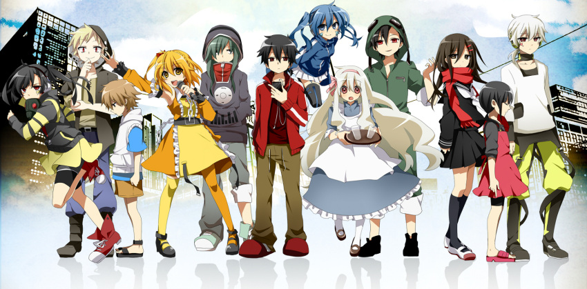 group, headphone_actor_(vocaloid), heat-haze_days_(vocaloid), ichinose_yukino, imagination_forest_(vocaloid), kisaragi_attention_(vocaloid), konoha_no_sekai_jijou_(vocaloid), vocaloid