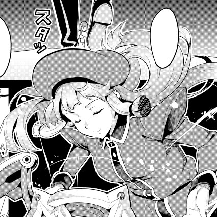 closed_eyes, hat, long_hair, lowres, maken-ki, maken-ki!, manga, minerva_martha