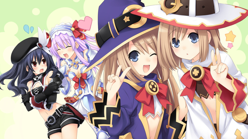 game_cg, hyperdimension_neptunia_mk2, nepgear, ram_(neptune_series), rom_(neptune_series), tsunako, uni_(neptune_series)