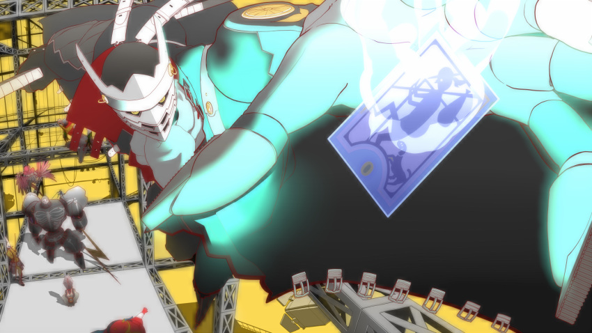 buckle, card, close-up, coat, electricity, gomi_kushige, highres, himiko_(persona_4)