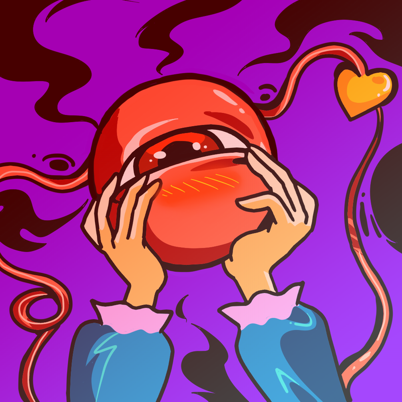 bad_id, blush, carrying, hands, heart, komeiji_satori, pangko, red_eyes
