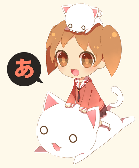 :d, a, asapaa, azumanga_daioh, azumanga_daiou, biting, blush, cat