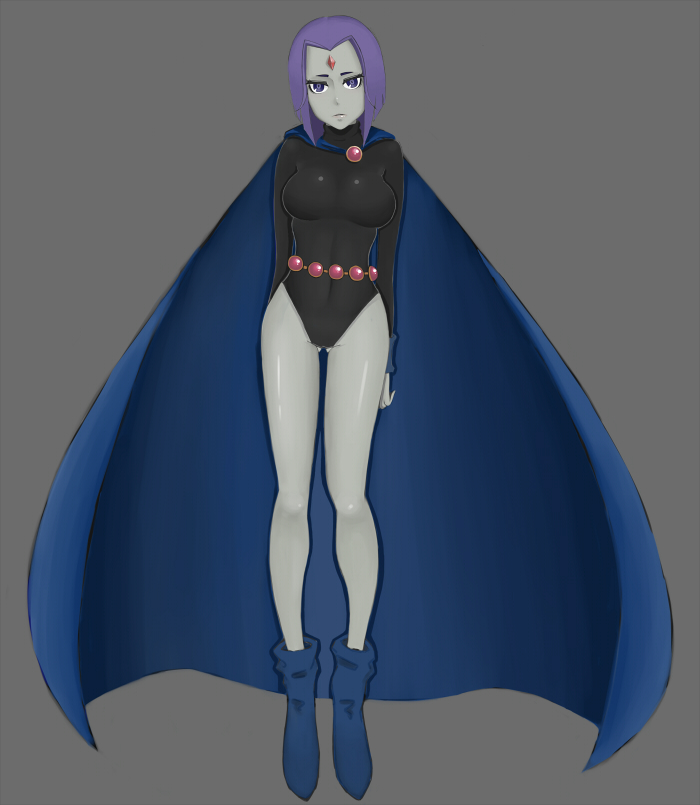 aiemu, bare_legs, belt, boots, cape, dc_comics, expressionless, full_body