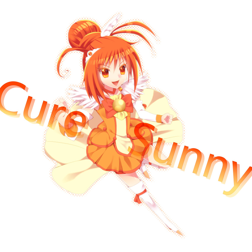 absurdres, bike_shorts, boots, character_name, choker, cure_sunny, english, hair_ornament