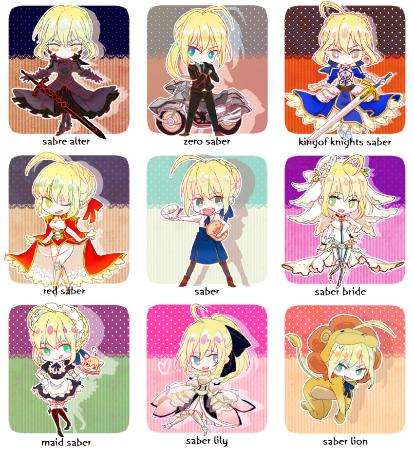 0waaa, 6+girls, :3, :q, ?, ahoge, all_fours, animal_costume