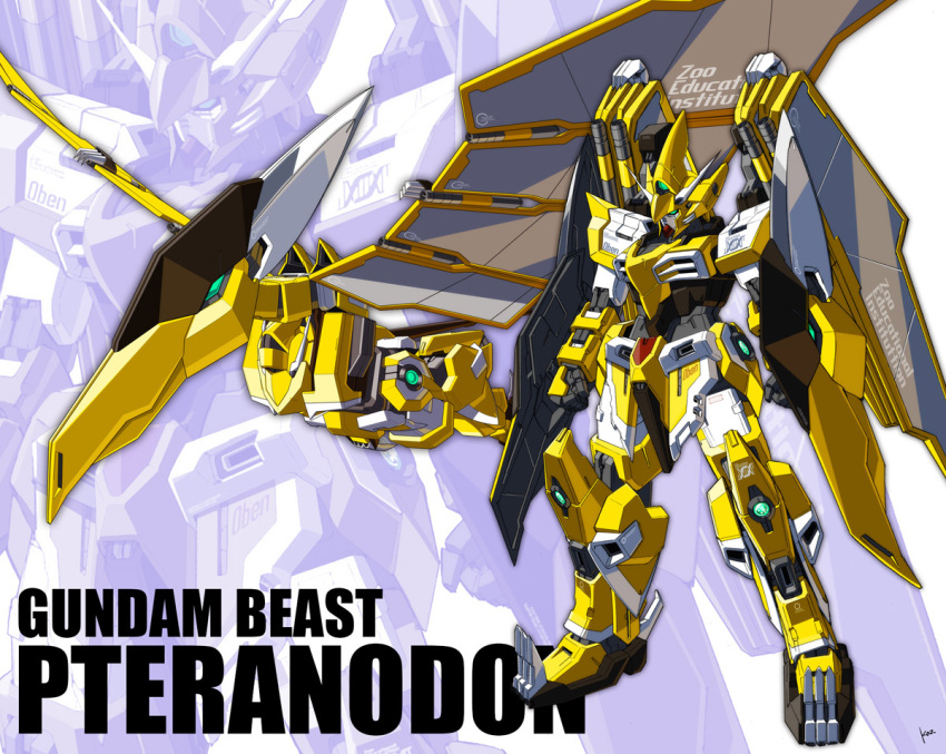 gundam_beast, kaz_(kaz323), mecha, no_humans, original, signature, transformation, zoom_layer