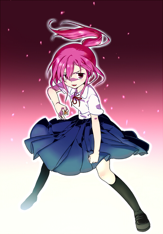 atago_hiroe, mahjong, mahjong_tile, minnairu, ponytail, red_eyes, red_hair, redhead