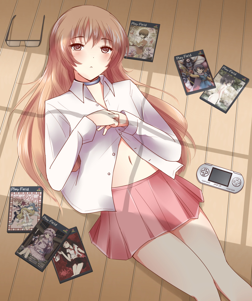 absurdres, ayukawa_tenri, brown_eyes, brown_hair, character_request, choker, crossdressinging, disgaea