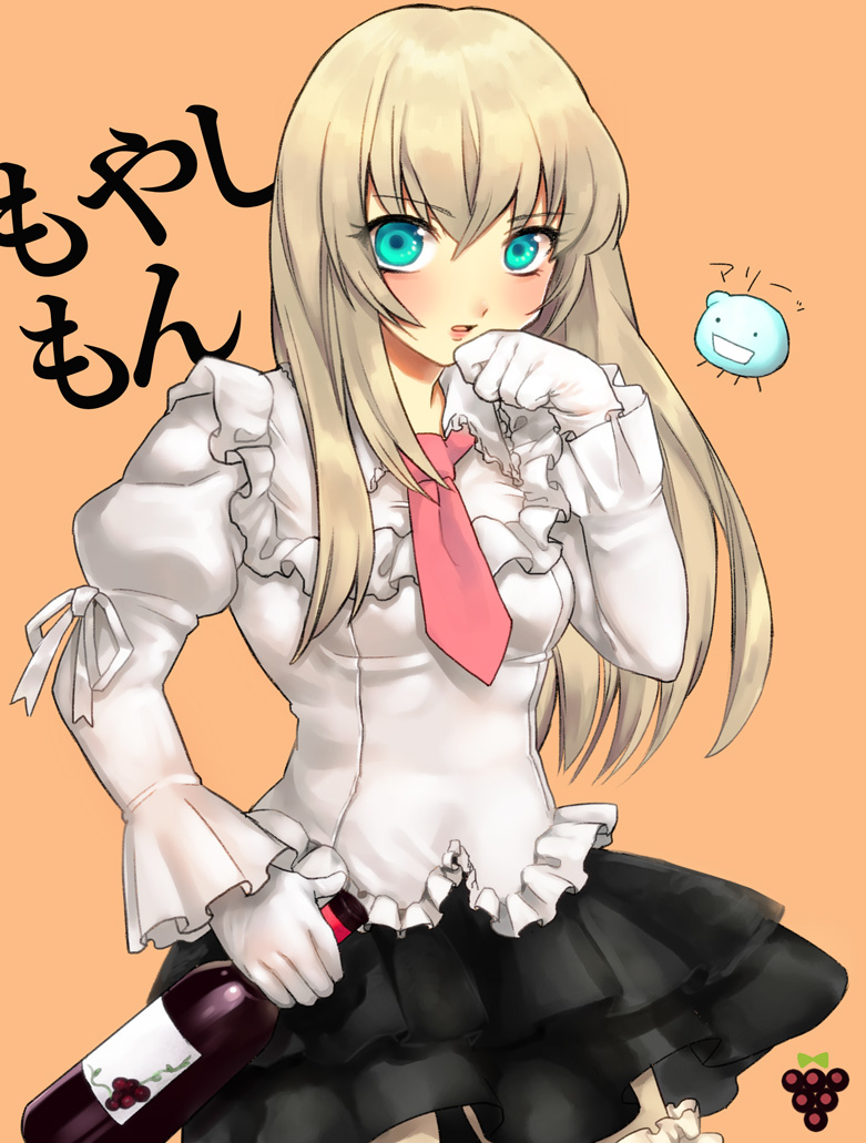 blonde_hair, blue_eyes, blush, long_hair, marie_(moyashimon), moyashimon, necktie, nikaidou_(muramura69)