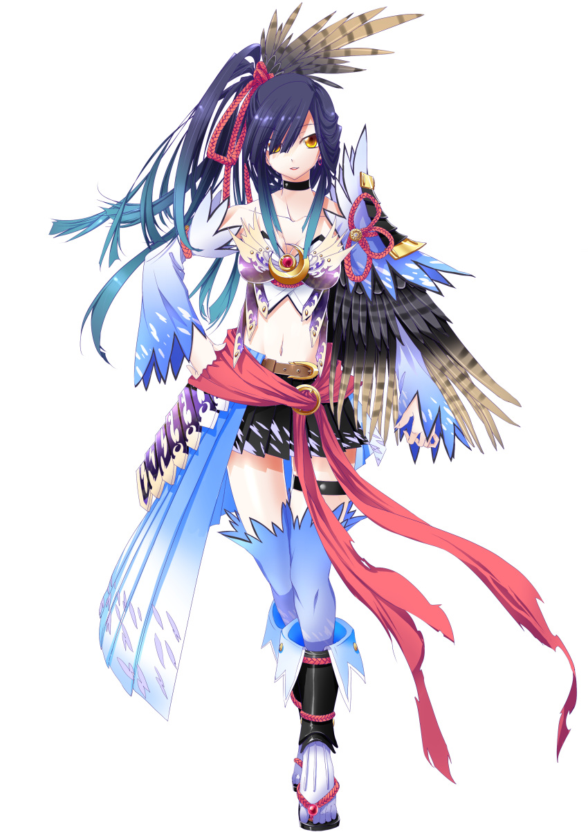 absurdres, breasts, hand_on_hip, highres, kyougoku_touya, long_hair, looking_at_viewer, original