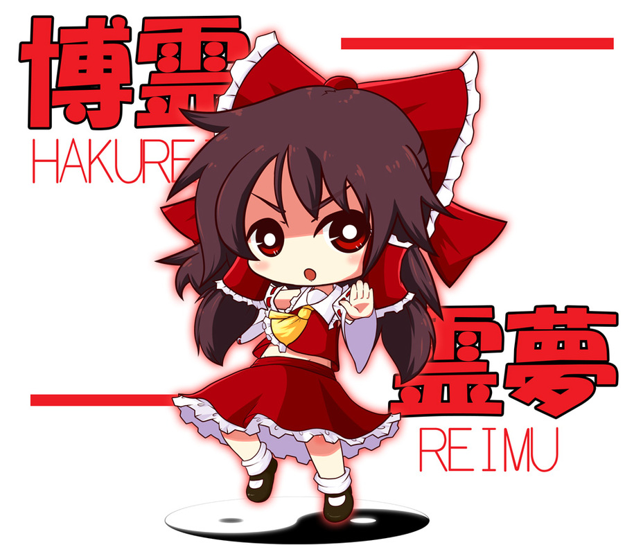 amagiku, ascot, bow, brown_hair, character_name, detached_sleeves, hair_bow, hair_tubes