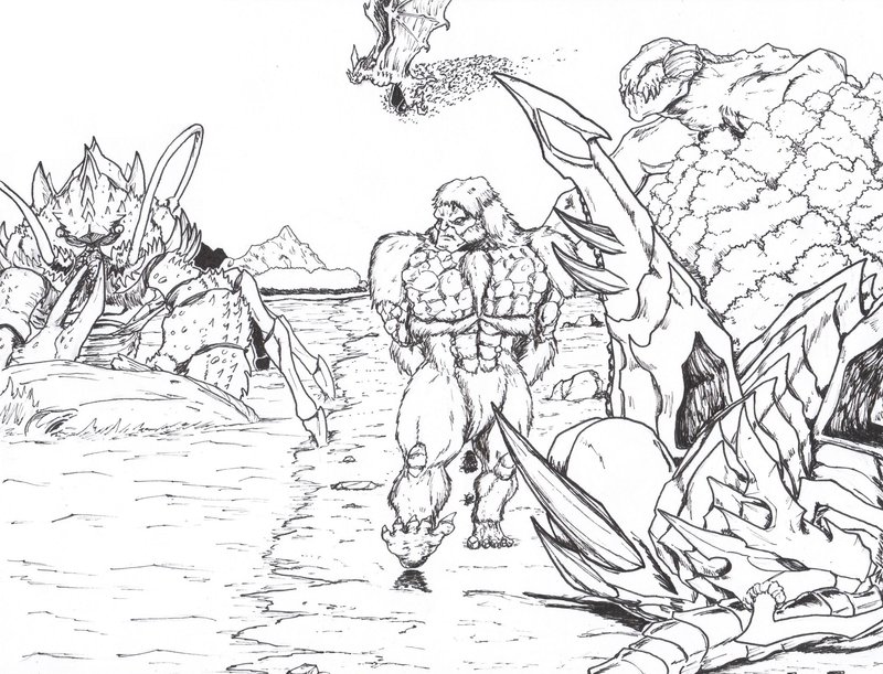 balkzardan, cloverfield, cloverfield_monster, crossover, ebirah, giant_bat, godzilla_(series), sanda