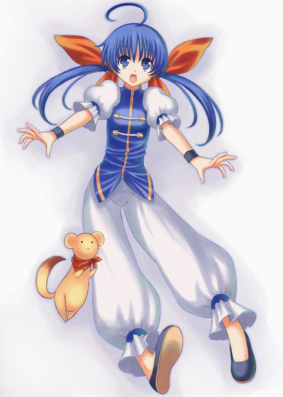 ahoge, blue_eyes, blue_hair, fatal_fury, ferret, futaba_hotaru, long_hair, mark_of_the_wolves