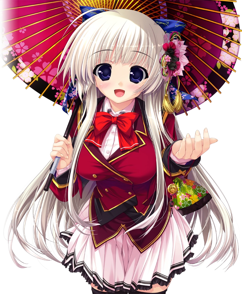 :d, aina_ashwin, black_legwear, blazer, bow, clochette, flower, flower_on_head