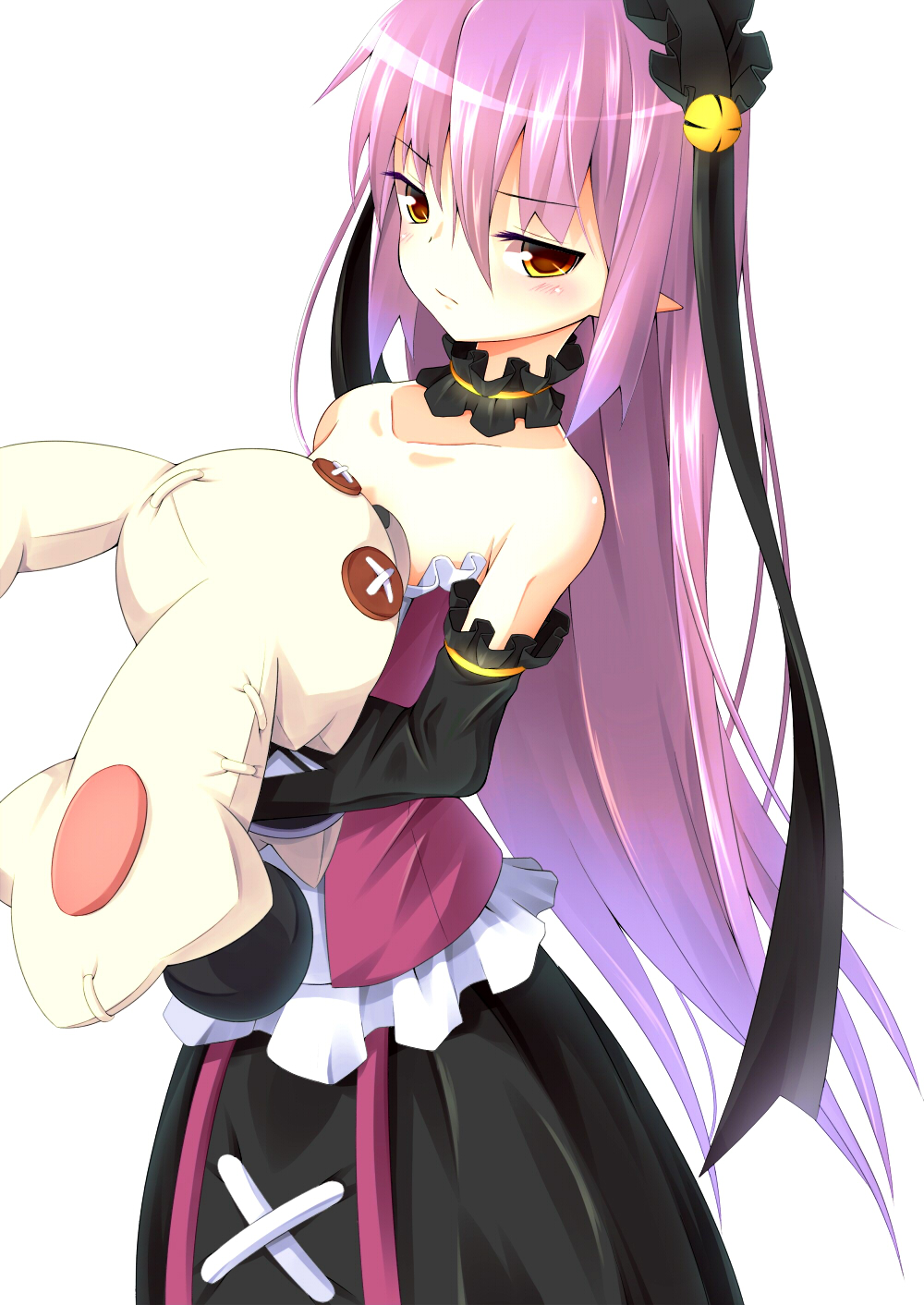 attouteki_yuugi_mugen_souls, black_dress, choker, chou_chou, chou_chou_cool, detached_sleeves, doll, dress